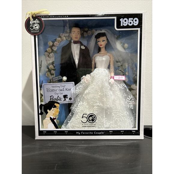 Barbie & Ken 50th Anniversary My Favorite Couple 1959 Wedding Day Doll Set NEW